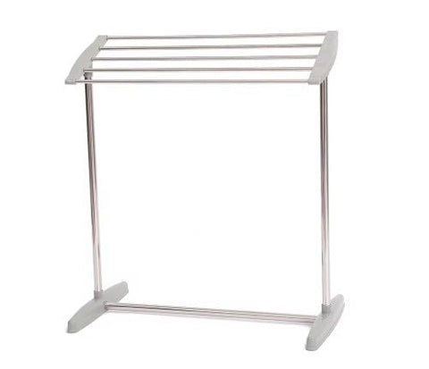 KriShyam® Compact Towel Rack | 5 Layer Space-Saving, Rust-Resistant, Small Size Cloth Rack | White Color