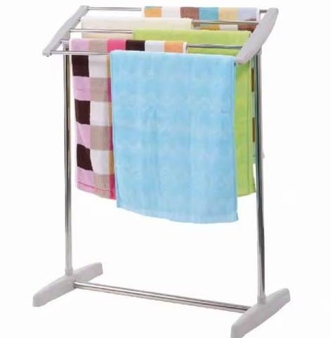 KriShyam® Compact Towel Rack | 5 Layer Space-Saving, Rust-Resistant, Small Size Cloth Rack | White Color