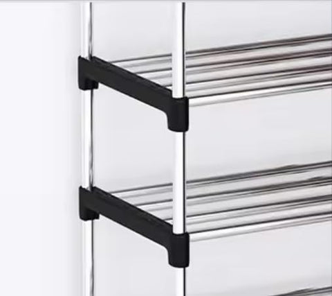 KriShyam® Stainless Steel Shoe Rack l 5 Layer Space-Saving and Rust-Resistant