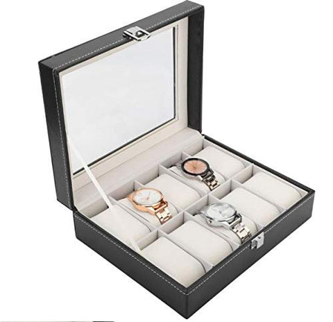 KriShyam® Men and Women Watch Box/Watch Case/Organizer (10 Slot Watch Box)