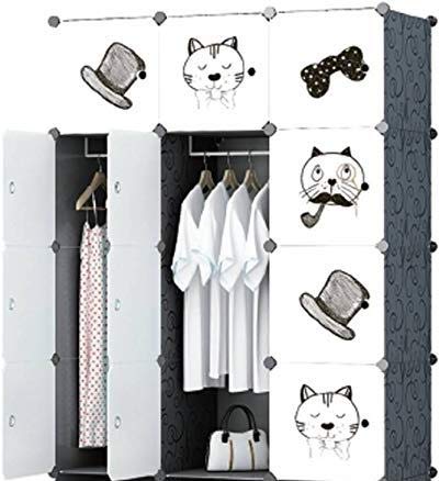 KriShyam ® 12 Door Plastic Sheet Wardrobe Storage Rack Closest Organizer for Clothes Kids Living Room Bedroom Small Accessories/bookcase/toys