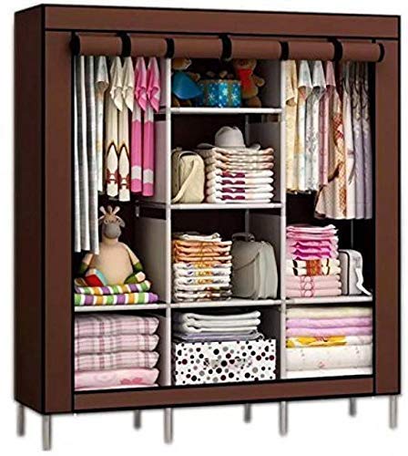 KriShyam® 6+2 Layer Kids Wardrobe Portable Fabric Collapsible Foldable for Kids Clothes Closet Wardrobe Storage Rack Organizer Cabinet Cupboard Almirah