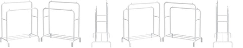 KriShyam®  Double Pole Hanger Garment Rack Freestanding Hanger Double Rods Multi-Functional Bedroom Clothing Rack (Hanger) White