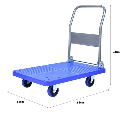 KriShyam®Platform Truck/Trolley with 300kg Weight Capacity and 360 Degree Swivel Wheels,Material Handling Goods Trolley for Home, Office, Warehouse & Industries - 60cm x 90cm