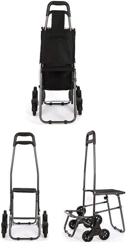 KriShyam® Shopping Cart Shopping Carry Shopping Trolley, Removable Bag, Folding Shopping Cart with Wheels Large and Lightweight Shopping Trolley