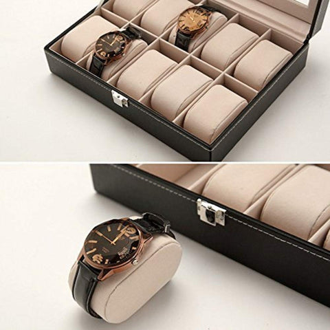 KriShyam® Men and Women Watch Box/Watch Case/Organizer (10 Slot Watch Box)