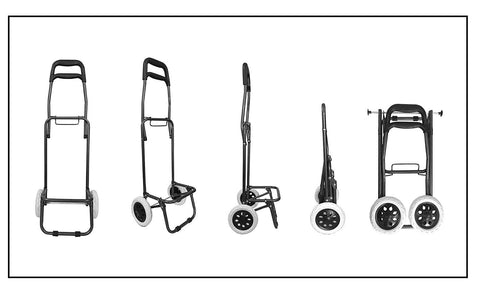 KriShyam® Folding Shopping Cart with Large Wheels, Grocery Shopping Cart with Removable Bag(Newspaper Print)