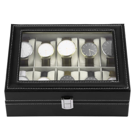 KriShyam® Men and Women Watch Box/Watch Case/Organizer (10 Slot Watch Box)